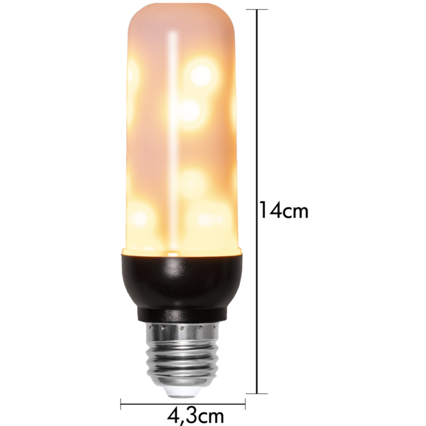 Star Trading - Lampada LED E27 T40 Fiamma - 3.94W - 1800K