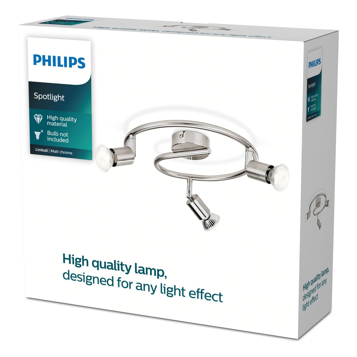 Philips - Limbali Plate/Spiral Nickel 3x50W 230V