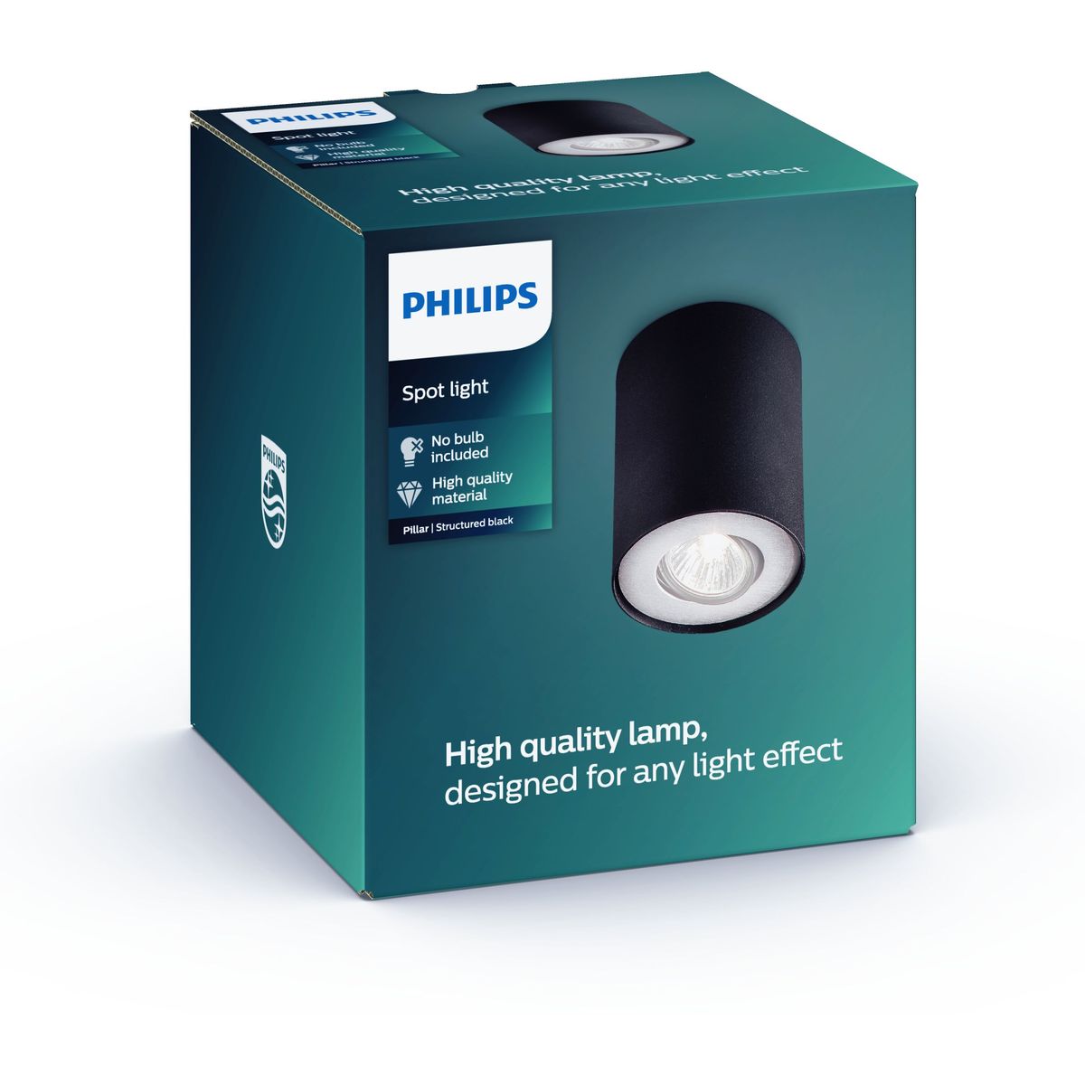 Philips - pillole singolo spot nero 1x20w 230v