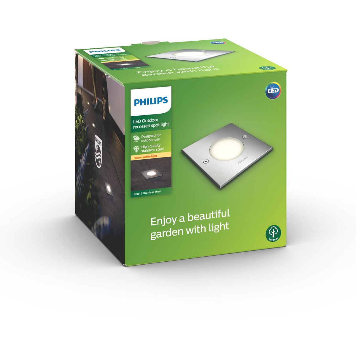 Philips - crosta incassata inox 1x3w 230v