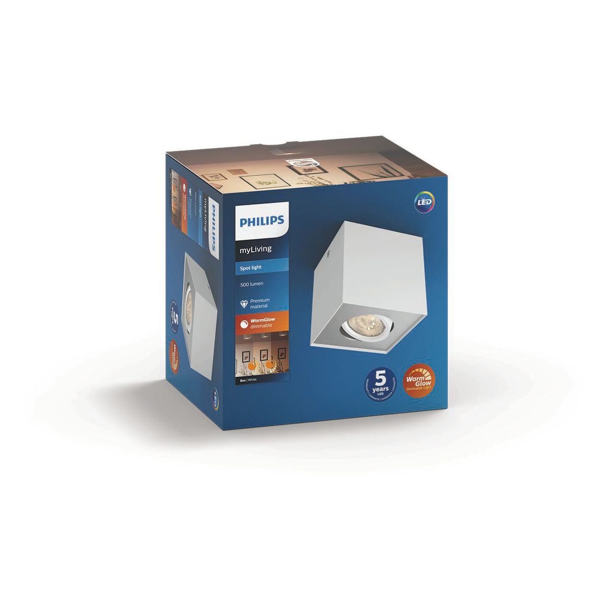 Philips - box singolo spot bianco 1x4.5 w selv