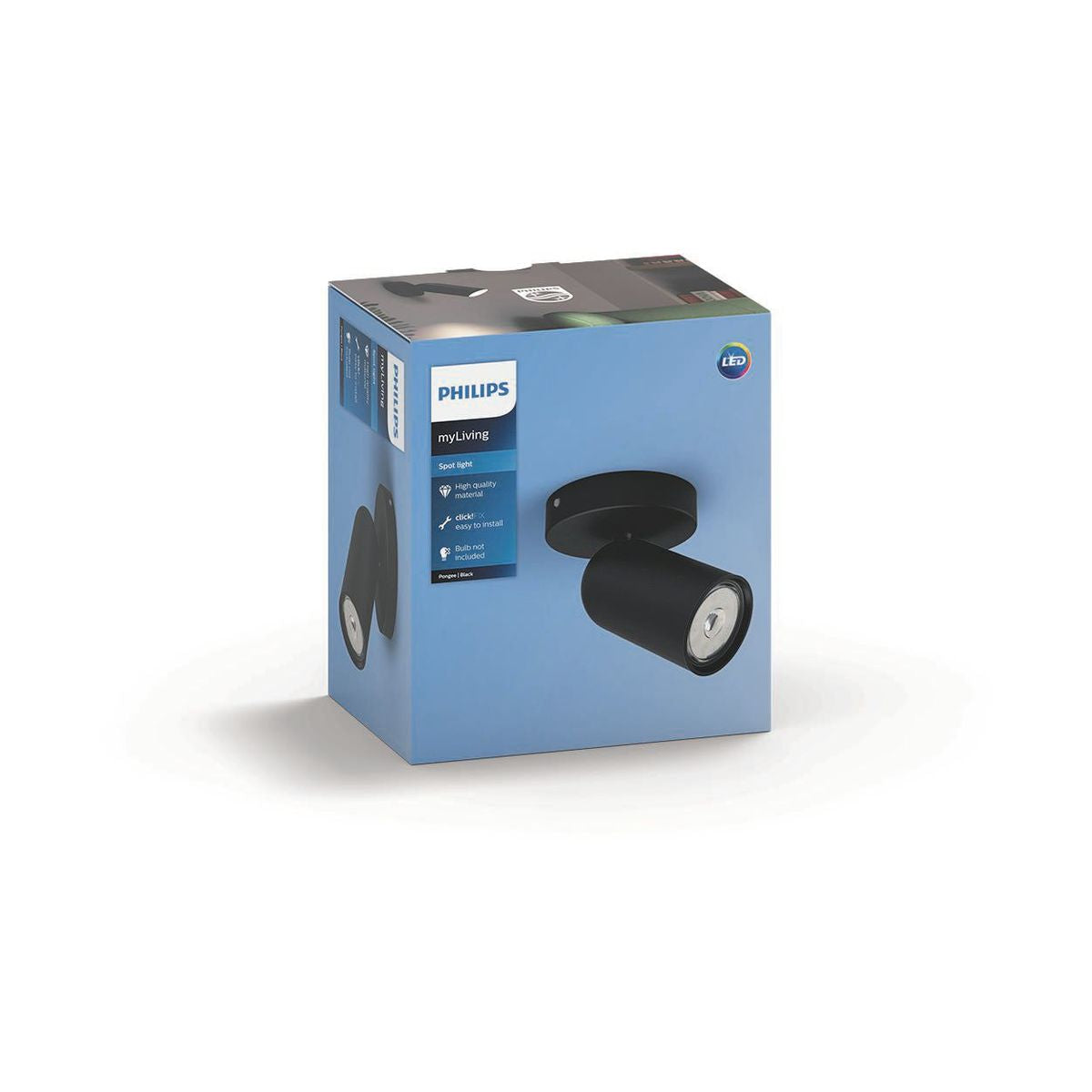 Philips - Pongee single spot nero 1xnw 230v