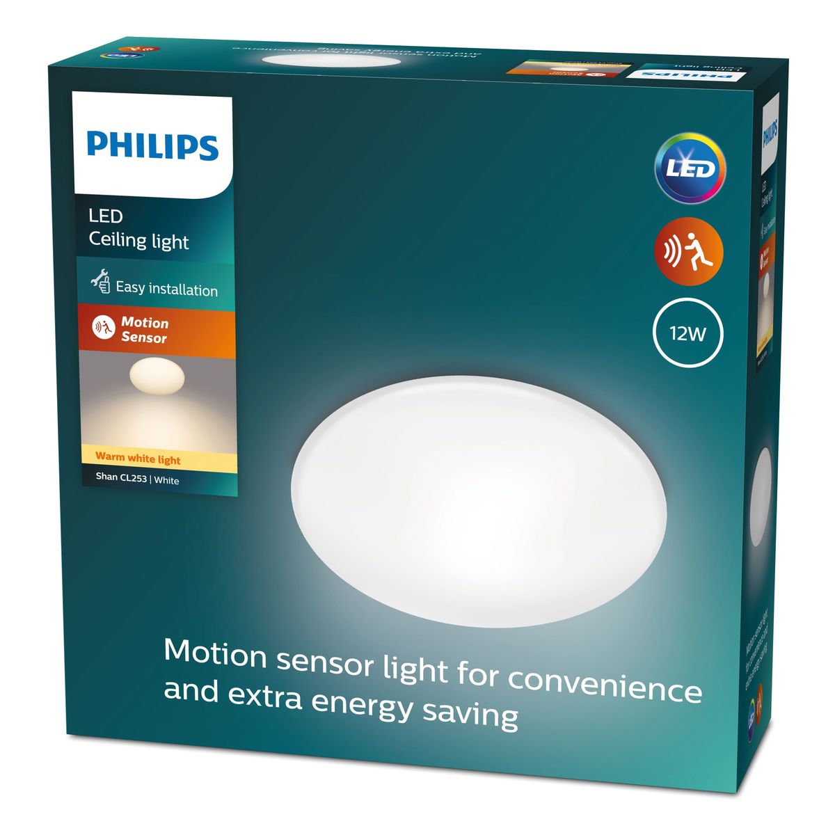 Philips - Shan Cl253 EC Rd 12W 27K W Sensore HV 06