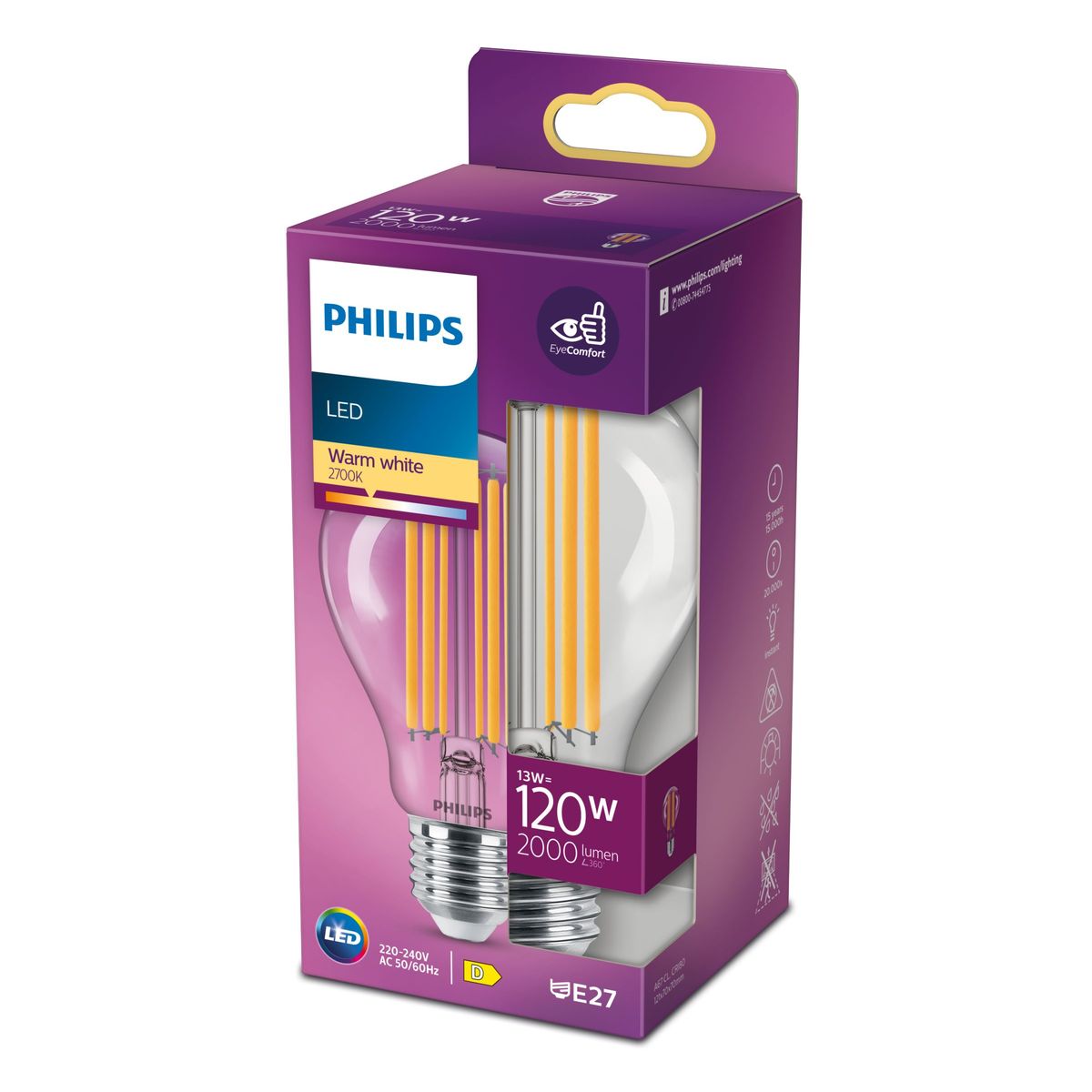 Philips - LED Classic 120W A67 E27 WW Cl Nd Srt4