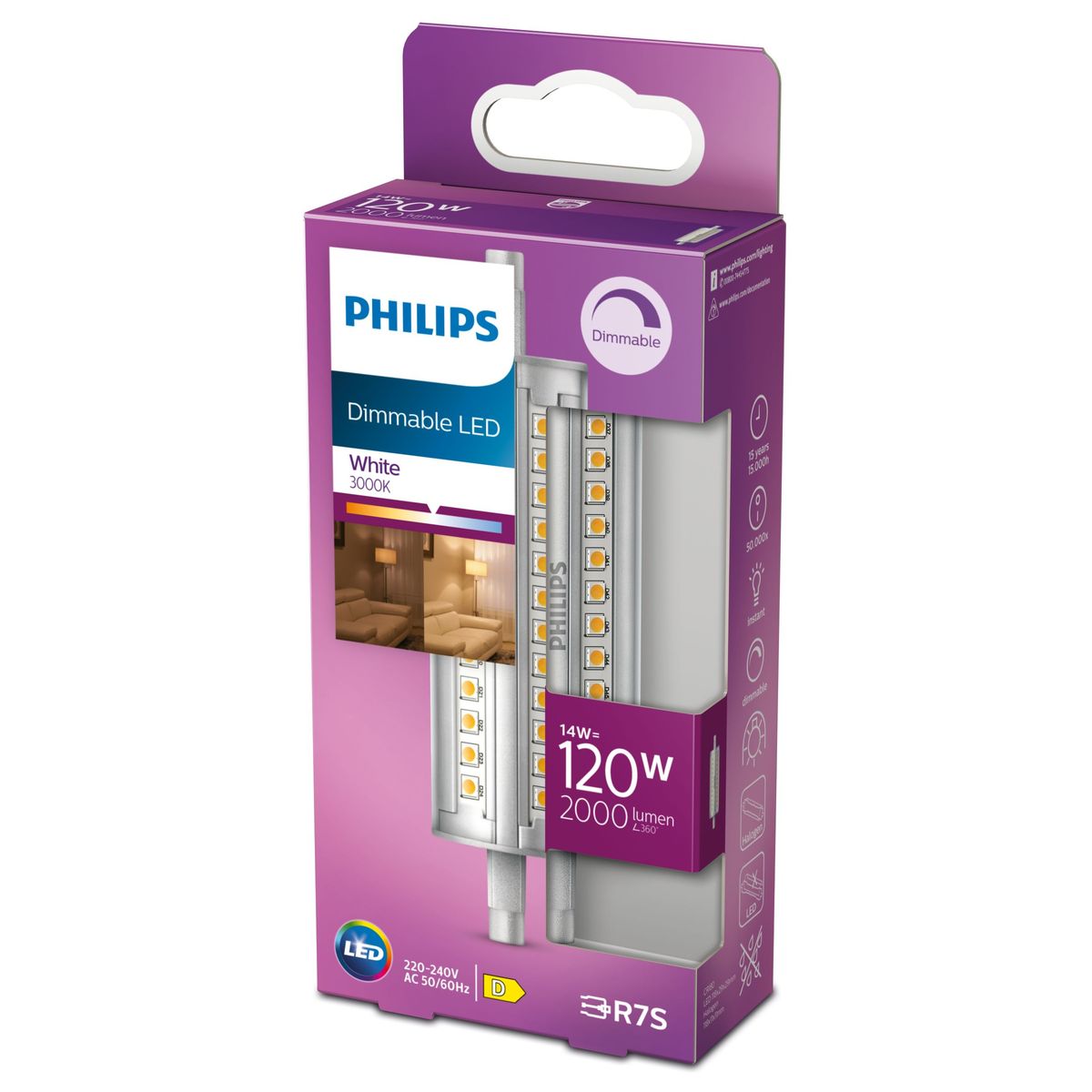 Philips - LED 120W R7S 118mm Wh D SRT4