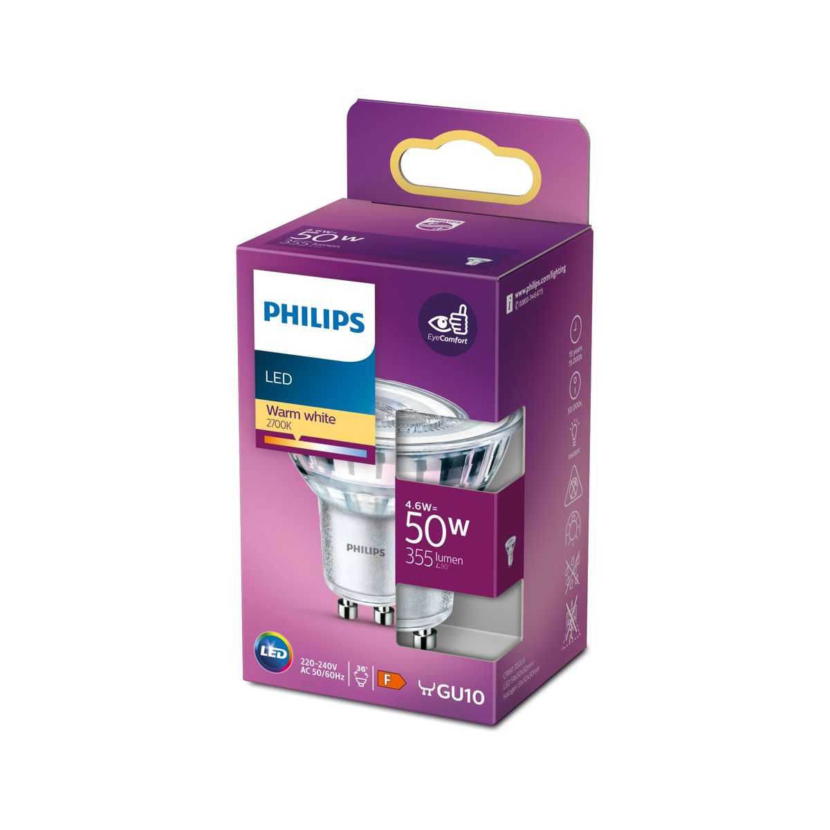 Philips - LEDCLASSIC 50W GU10 WW 36D RF ND SRT4