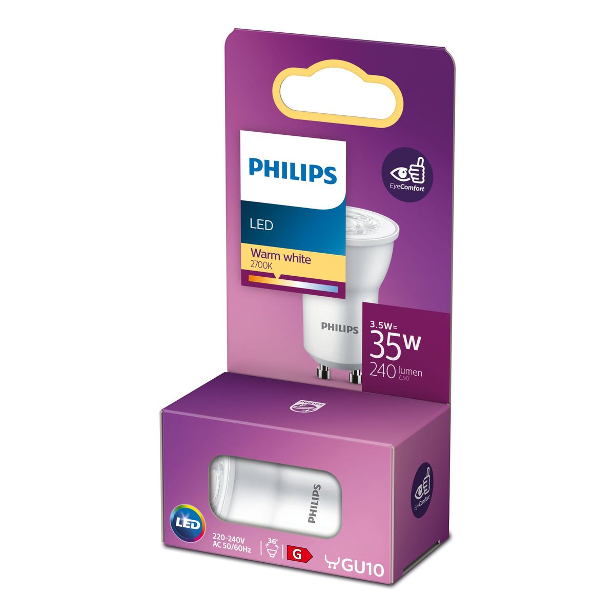 Philips - MR11 GU10 3.5W -35W WW 36d 2700K SRT6