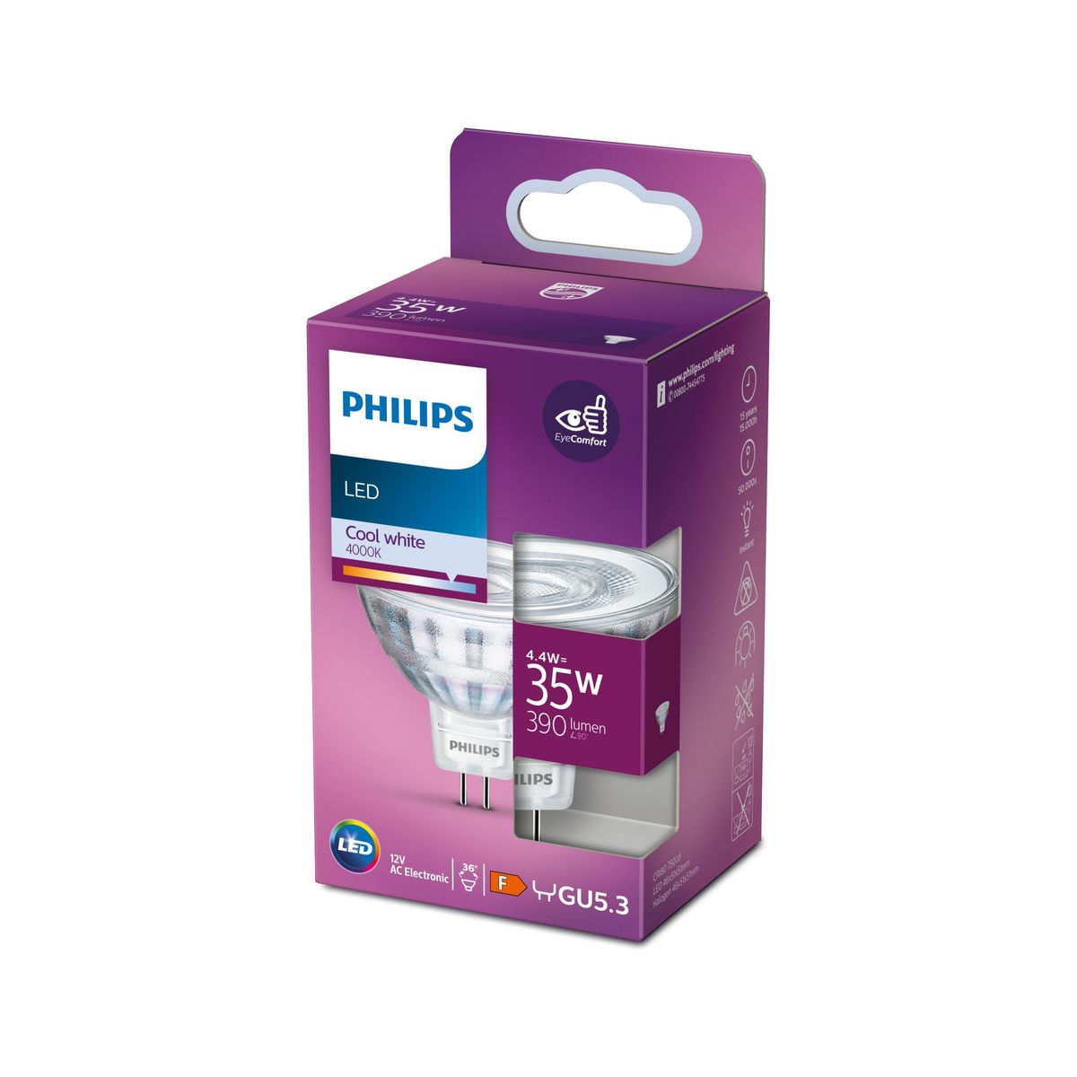 Philips - LED 35W MR16 CW 36d ND RF PF SRT4