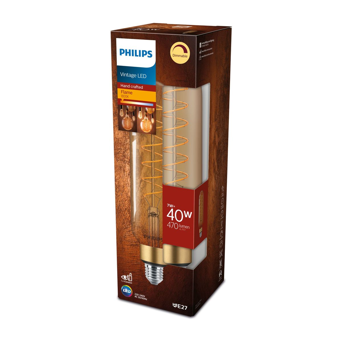 Philips - LED Classic -Giant 40W E27 T65 Dim