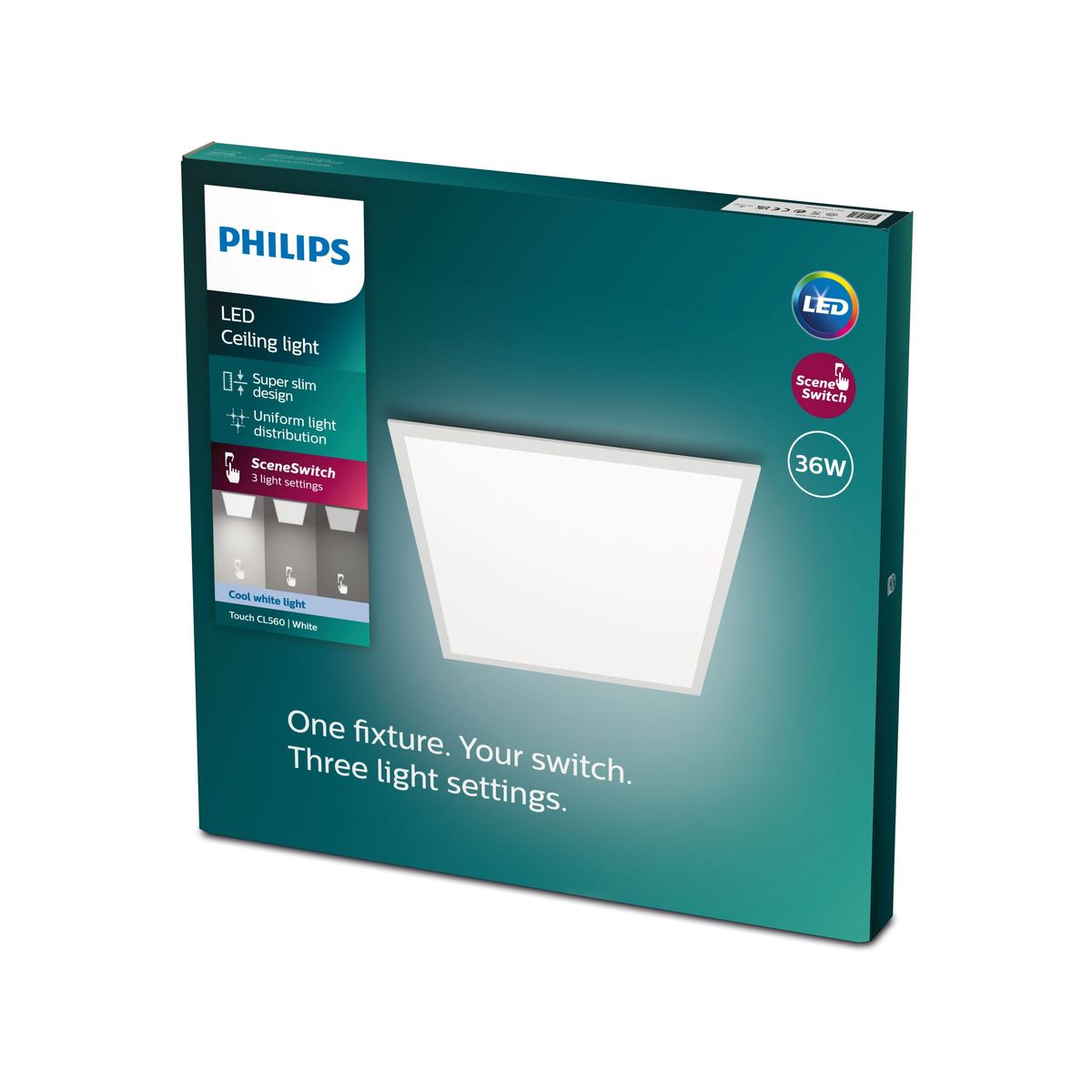 Philips - touch soffitto cl560 ss sq 36w 40k w hv06