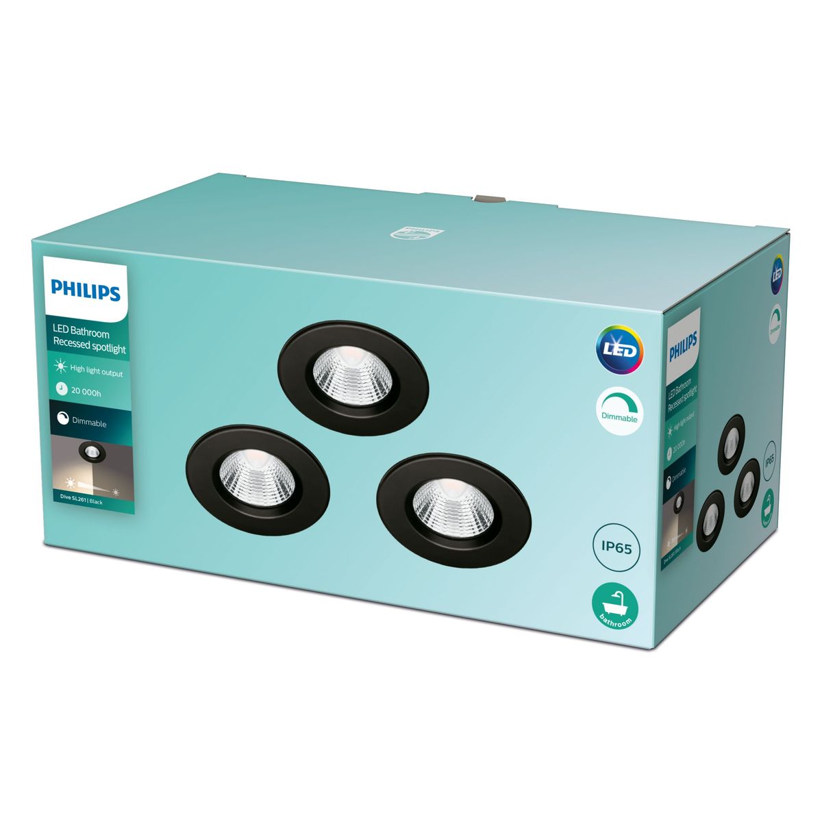 Philips - Dive SL261 RD 070 5.5W 27K BL IP65R 3PK