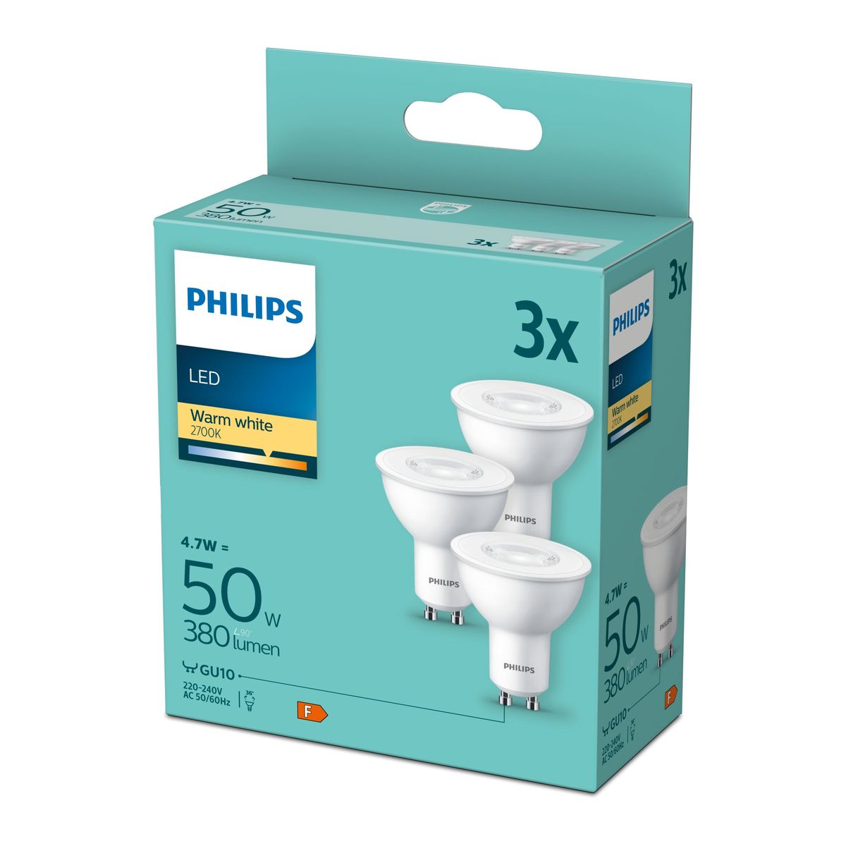 Philips - LED 50W GU10 WW 36d 3pf/8 disco