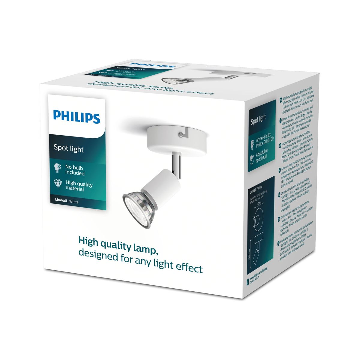 Philips - limbali singolo spot bianco 1x50w 230v
