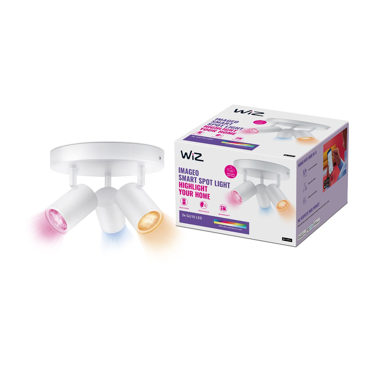 Philips - Imageo Wiz punti 3x5W W 22-65K RGB RD