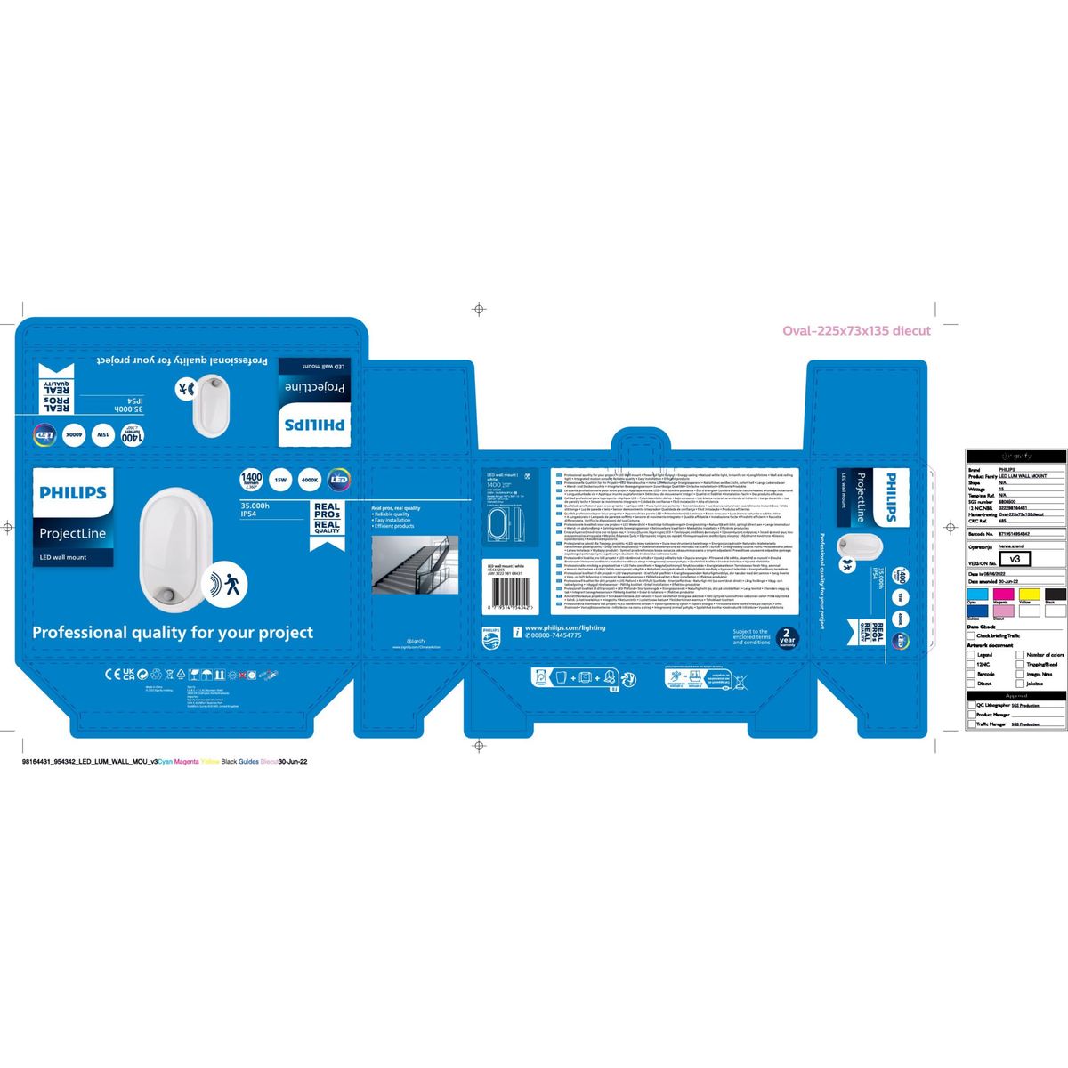 Philips - ProjectLine Wallmount OVL 1400 4000K in ritardo