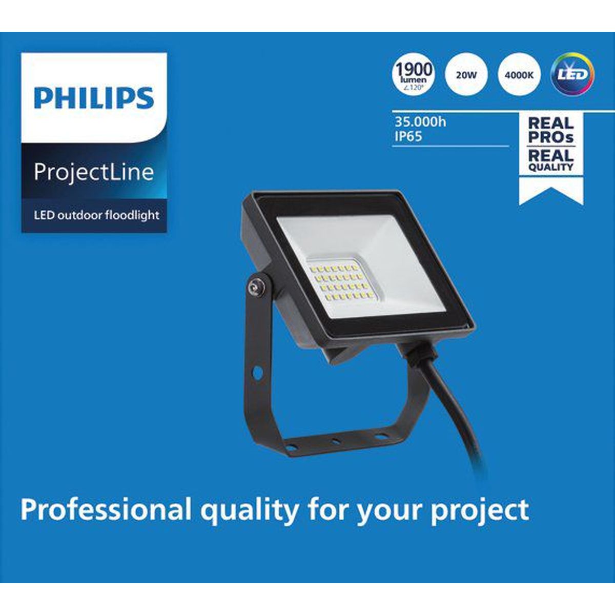 Philips - ProjectLine Floodlight 20W 4000K