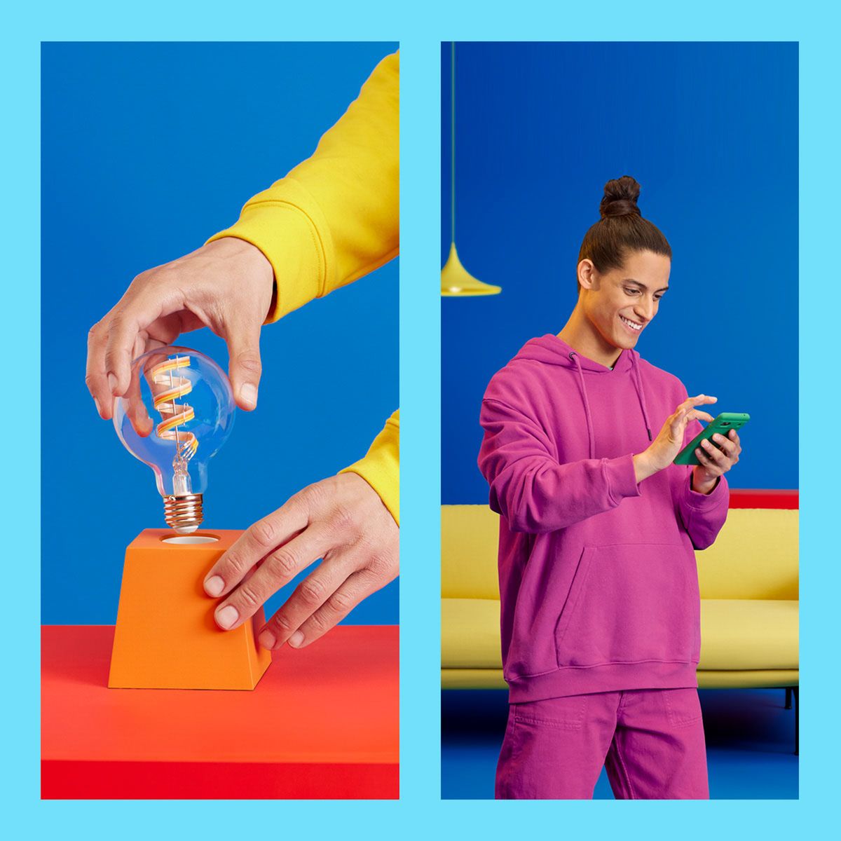 Philips-Wi-Fi Ble 40W G95 E27 822-65 RGB CL 1PF