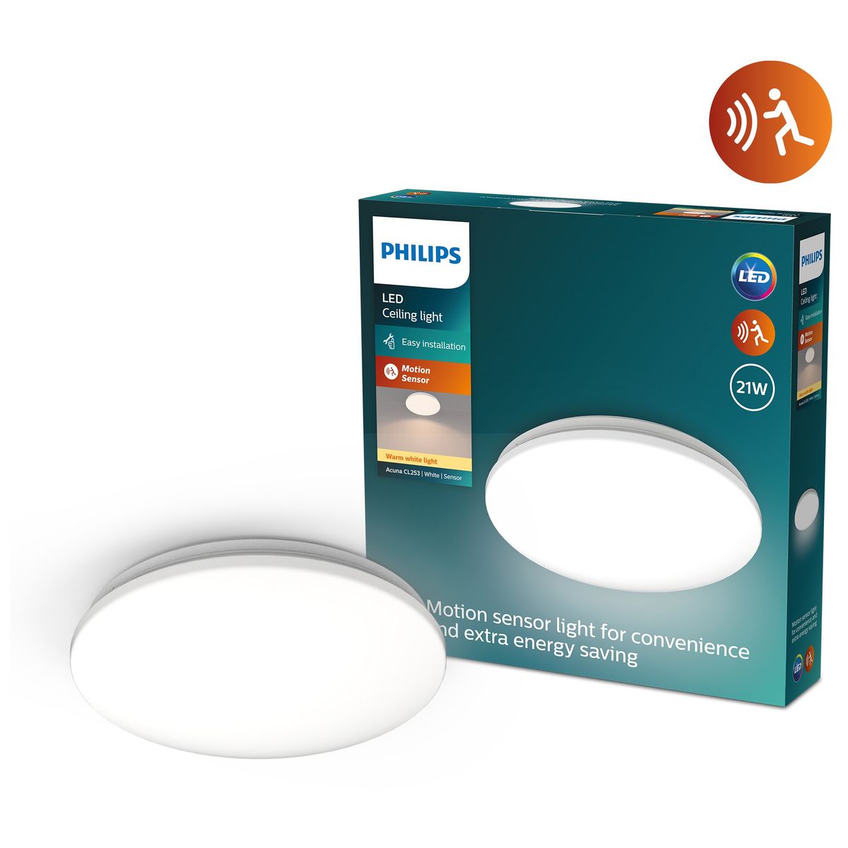 Philips - Acuna CL253 RD 21W 27K W Sensore HV