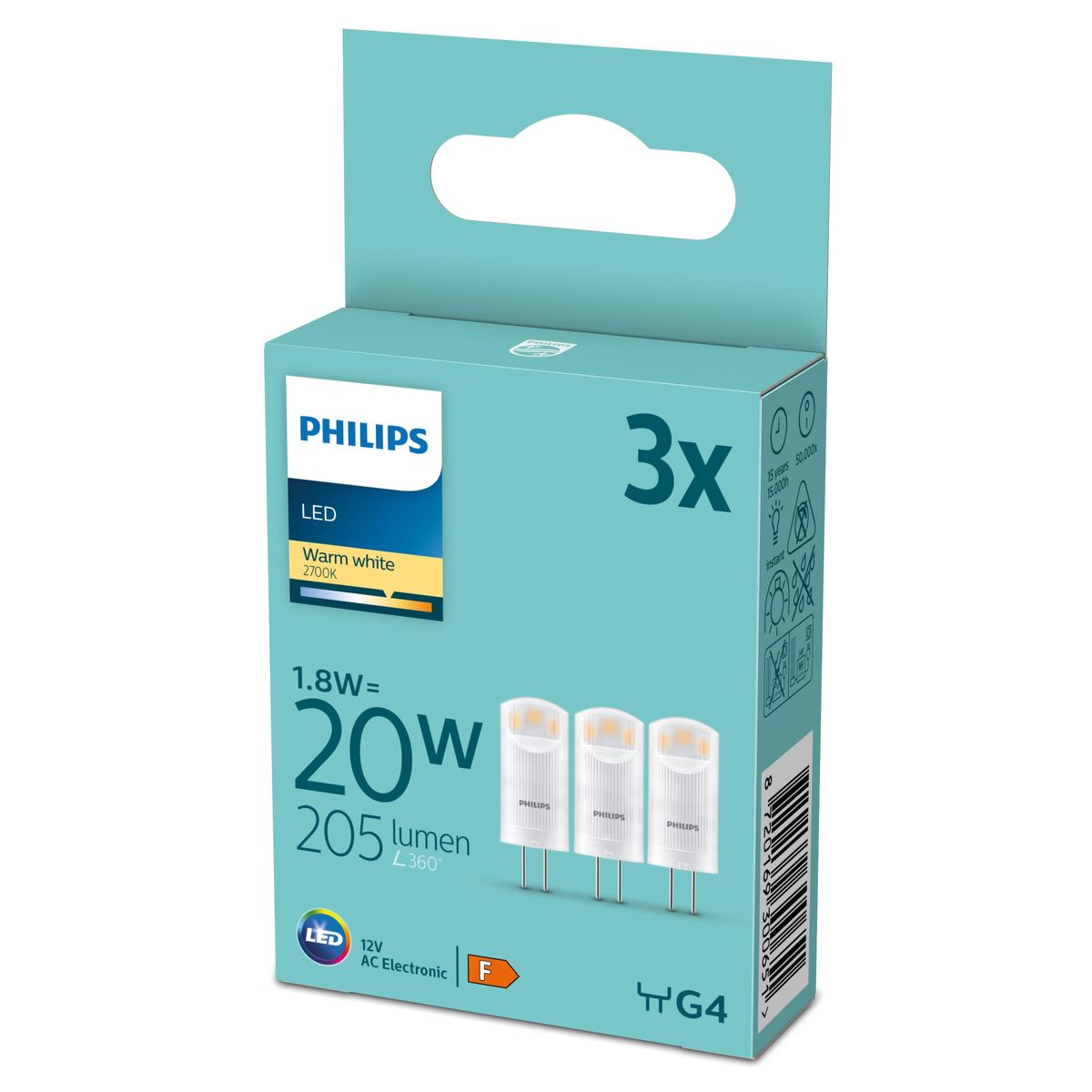 Philips - LED 20W G4 WW 12V ND 3PF/6 Disc