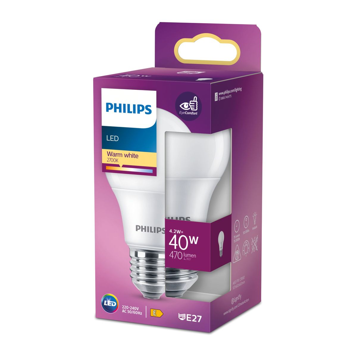 Philips - LED 40W A60 E27 WW FR ND 1SRT4