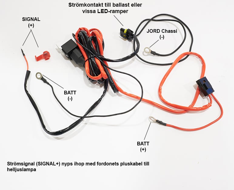 Set cavi relè 1pz Luce aggiuntiva 12V|9006
