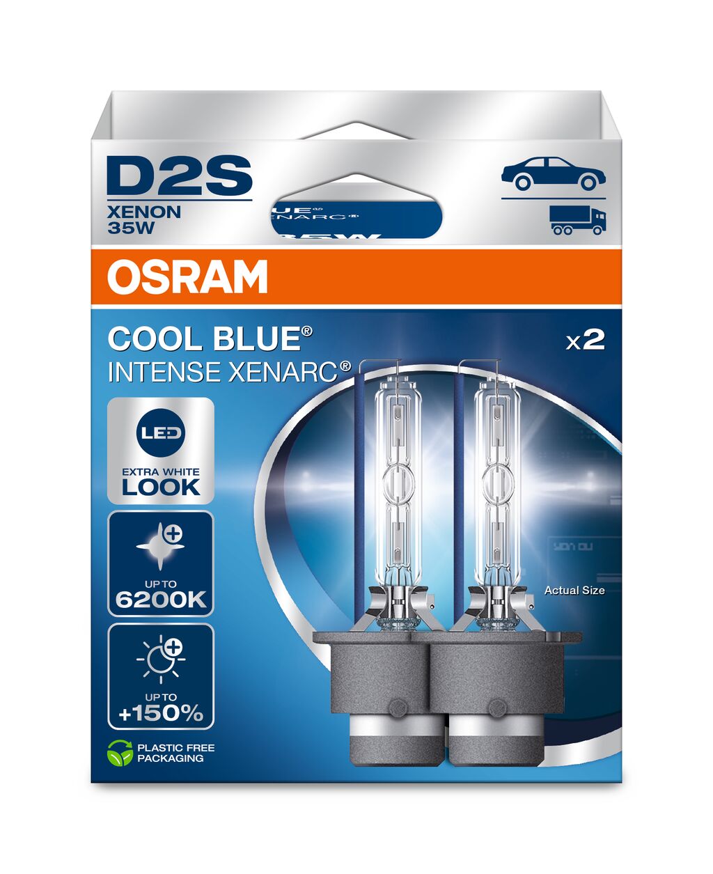 OSRAM - Lampadina per fari HID D2S - CONFEZIONE DA 2