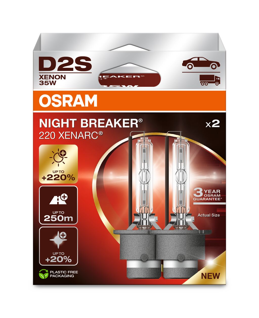 Osram Xenarc Night Breaker Laser (Next Gen) - D2S - 2 -Pack