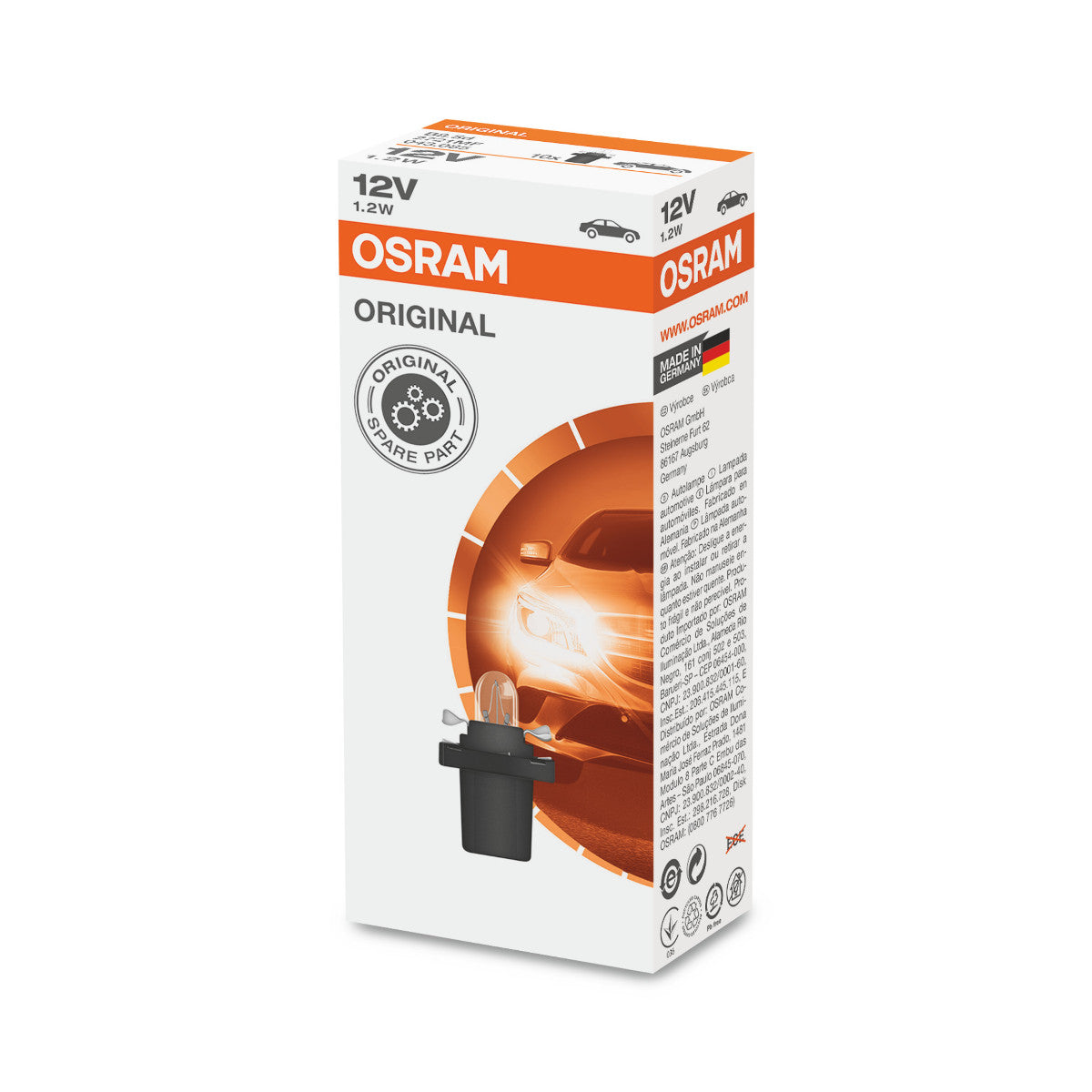 Osram Original - Base di plastica MF - 1 -2W - B8.5D - Lampada leggera extra