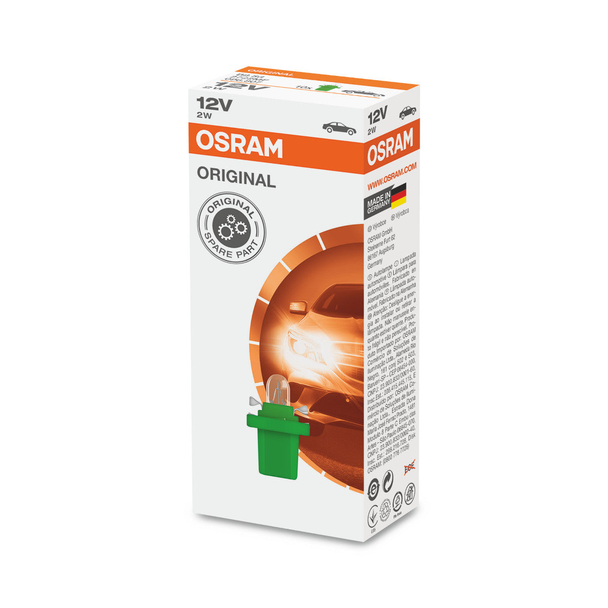 Osram Original - Base di plastica MF - 2W - B8.5D - Lampada leggera extra