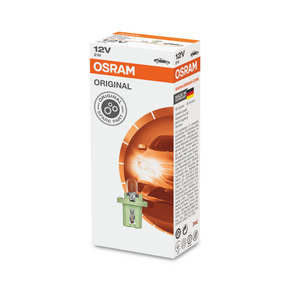 Osram Original - Base di plastica MF - 2W - BX8.5D - Lampada leggera extra