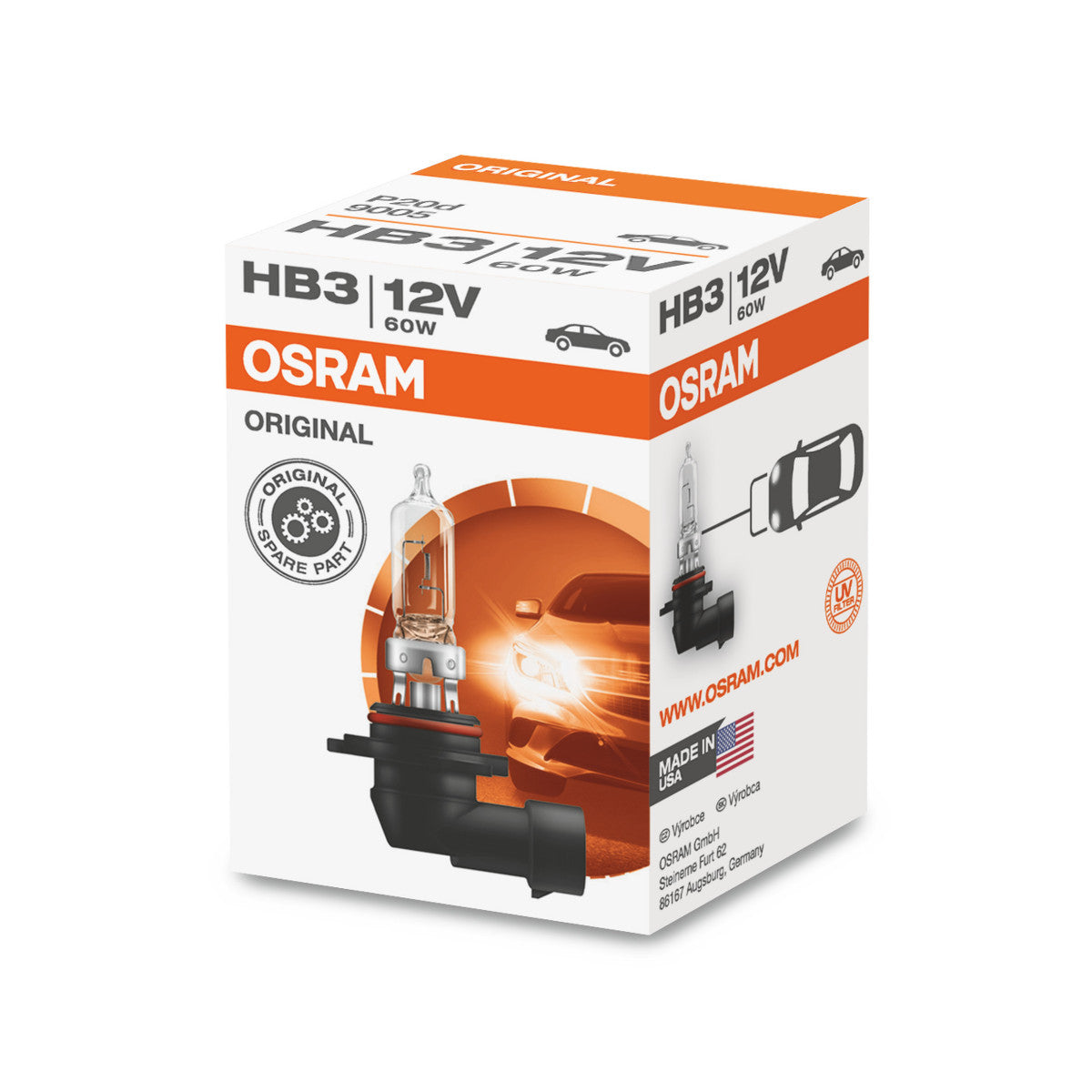 Osram Original Line - HB3 - 12 V - 60 W - Lampada del faro alogeno