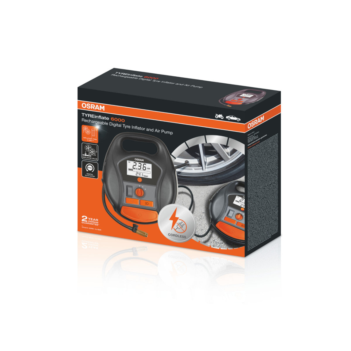 Gonfia pneumatici OSRAM - 6000 Gonfiatore per pneumatici