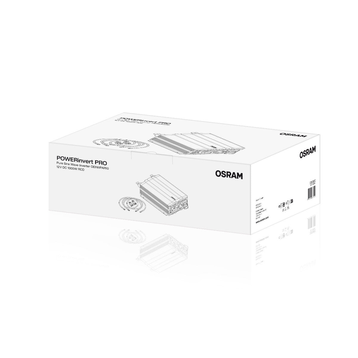 Osram Pure Sine Wave Inverter 12V DC 1000W RCD