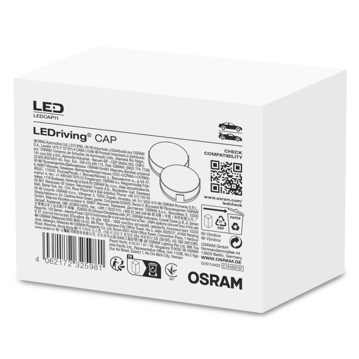 Osram Ledriving Cap - LEDCAP11
