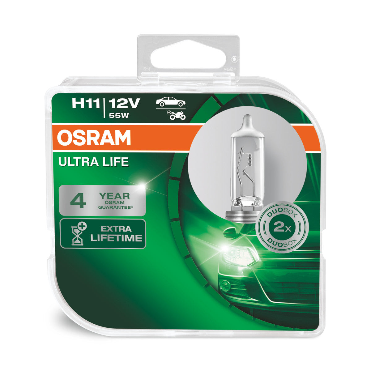 Osram Ultra Life - H11 Halogen Headlight - Duo Box