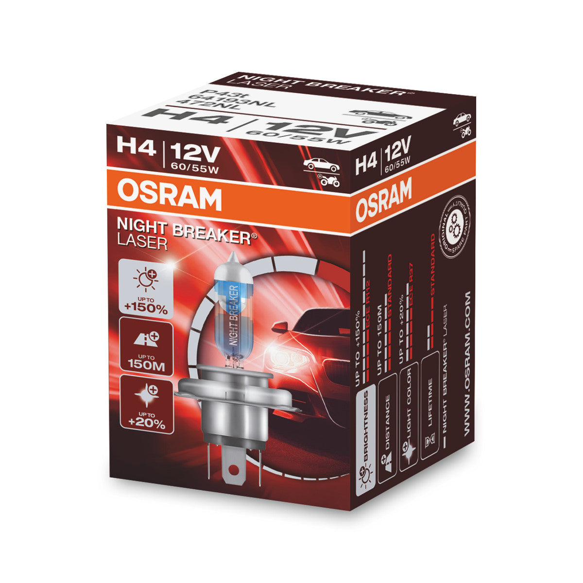 Osram Night Break® Laser H4 Folding Box 1 Pack