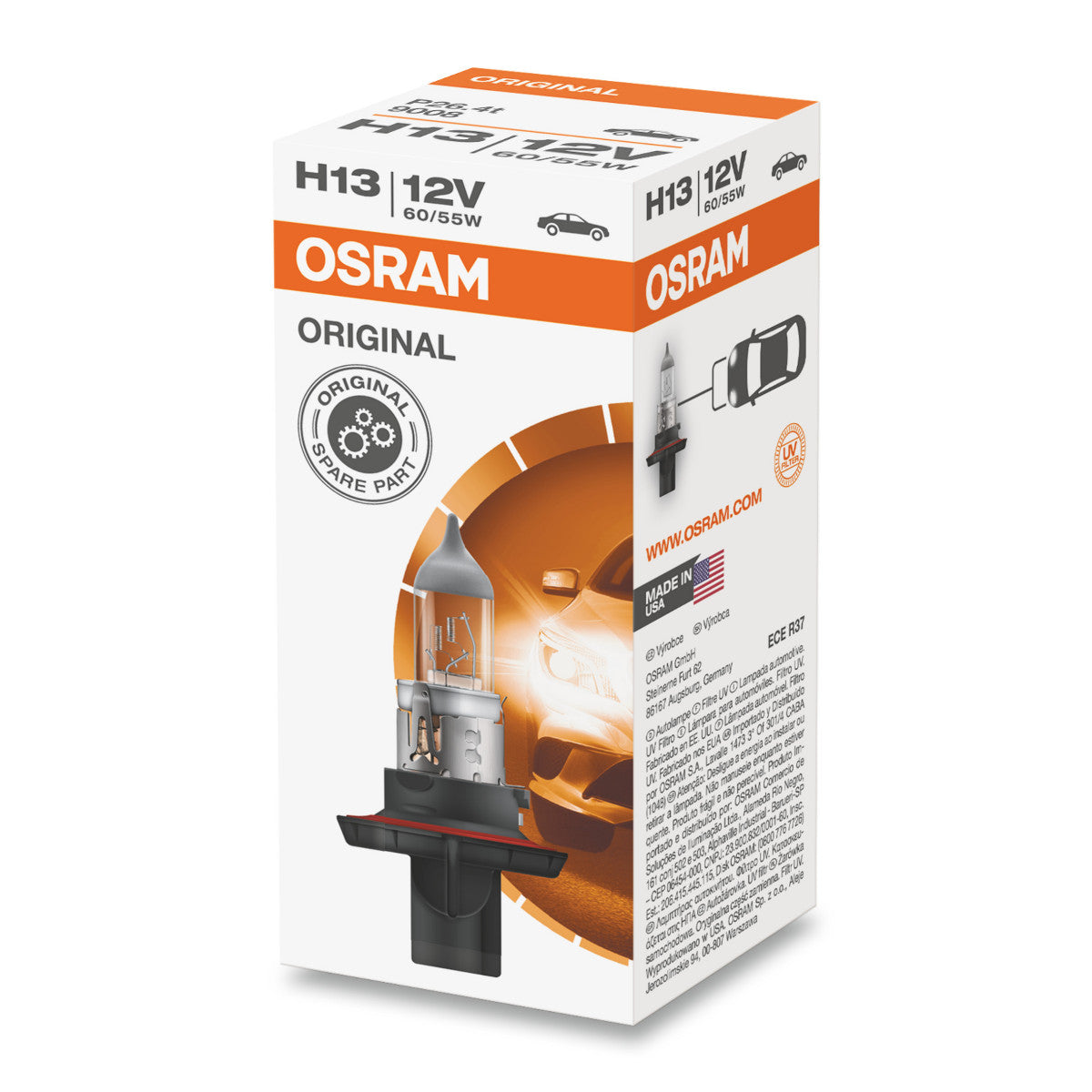 Osram Original Line - H13 - 12 V - 6055 W - Lampada del faro alogeno