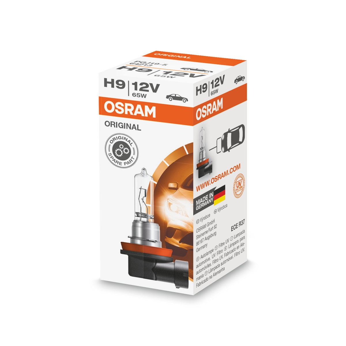 Osram Original Line - H9 - 12 V - 65 W - Lampada del faro alogeno