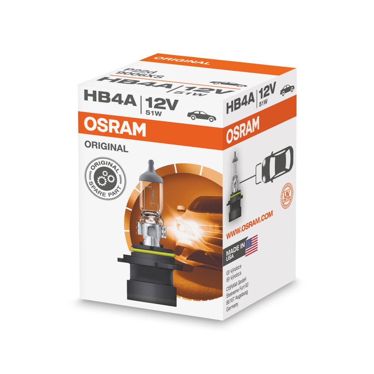 Osram Original Line - HB4A - 12 V - 51 W - Lampada del faro alogeno