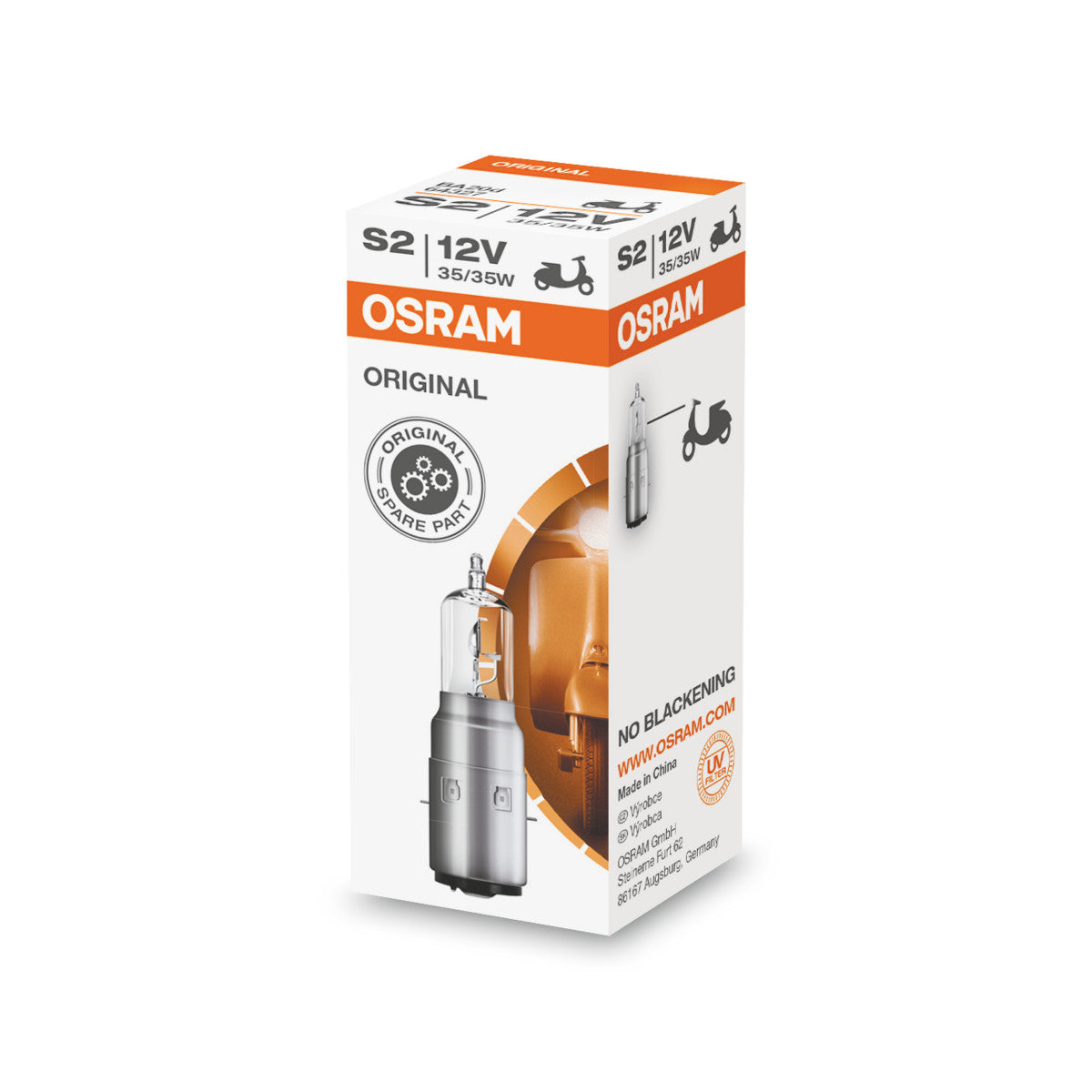 OSRAM ORIGINAL LINE - S2 - 12 V - 3535 W - Lampadina alogena per fari - Scatola pieghevole