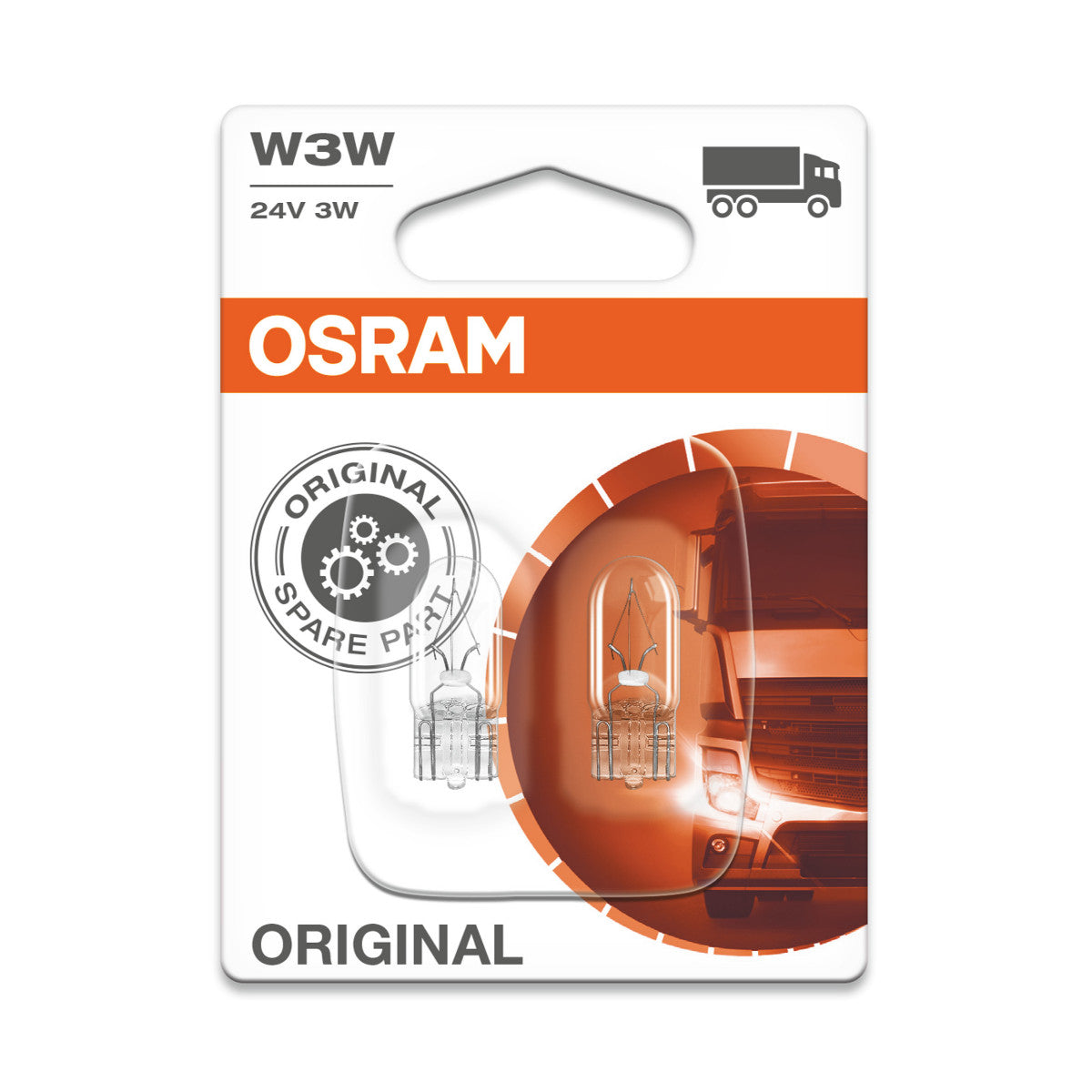 OSRAM ORIGINAL - BASE A CUNEO - W3Lampadina luce ausiliaria W - 24V