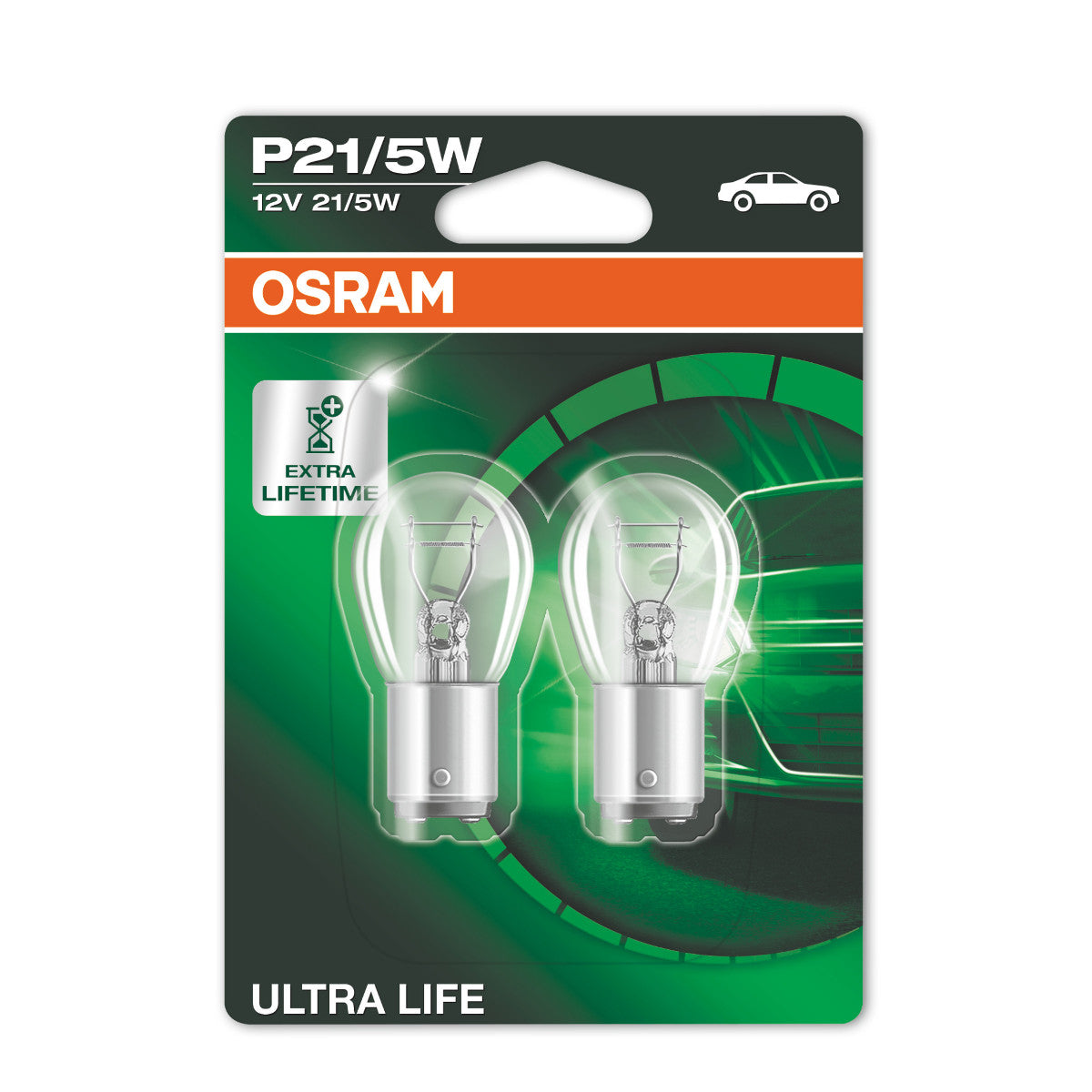 Osram Ultra Life - P21-5W Lampada luminosa extra - 2 -Pack