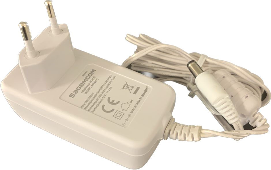 Trasformatore da 230 V AC a 12V DC 24W - bianco