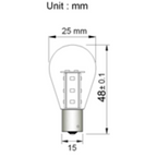 BA15S 12V/24V 1.5W
