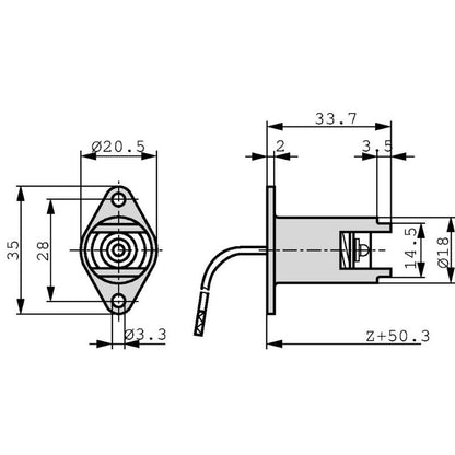 Base lampada R7s Metallo