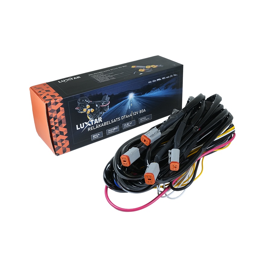 Set cavi relè Luxtar Relè DT-4 X4 12V 80A
