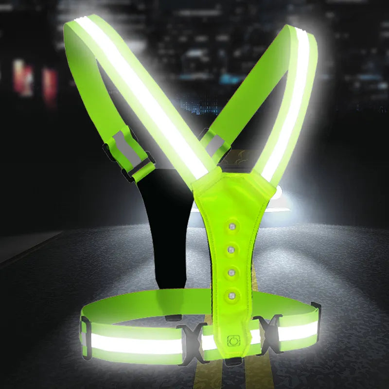 Giubbotto riflesso a LED - Sportglo bianco e rosso