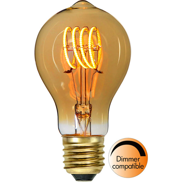 Star Trading - Lampada a LED E27 TA60 Decolato Amber a spirale - 2,5W - 2000K - Dimmabile