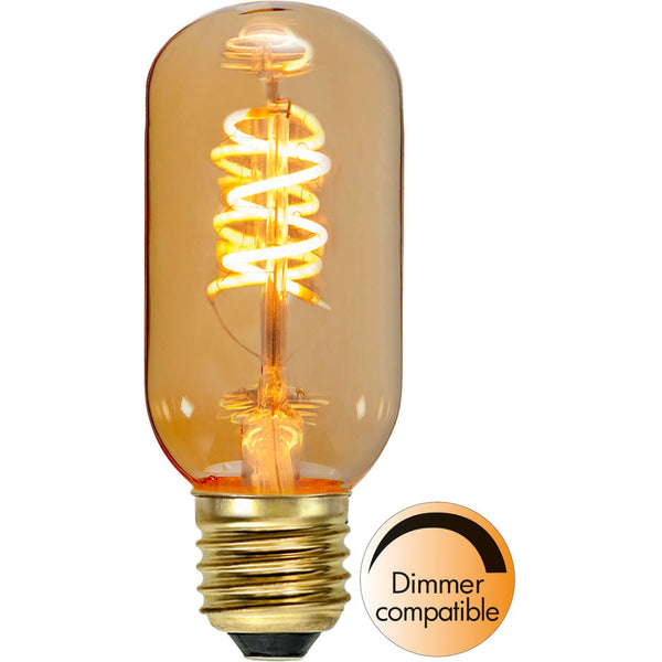 Star Trading - Lampada a LED E27 T45 Amber a spirale decolata - 2,8W - 2200K - Dimmabile