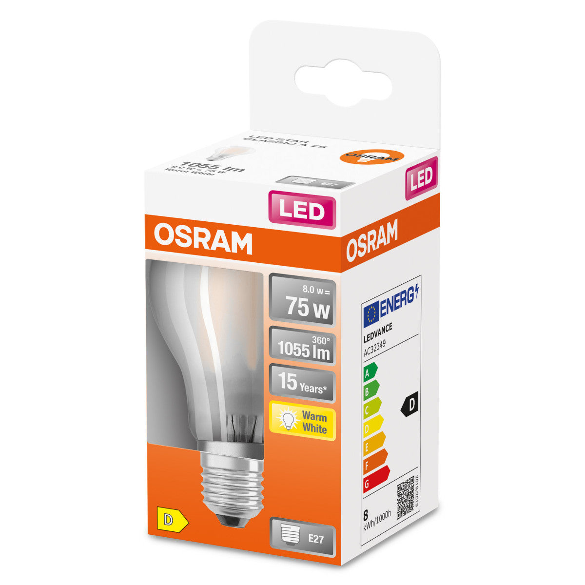 OSRAM LED-LAMPA RUND MATT (75) BOX